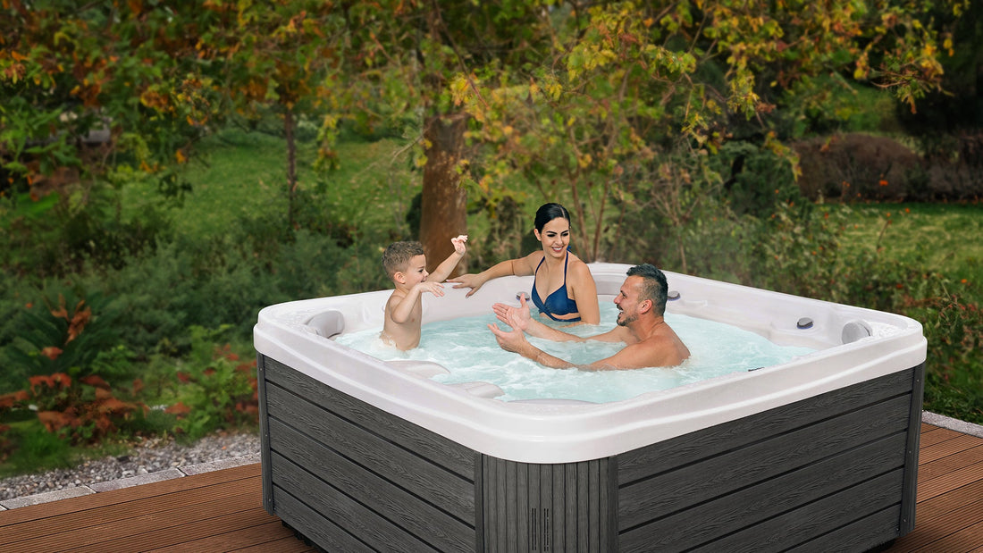 Hot tub outside