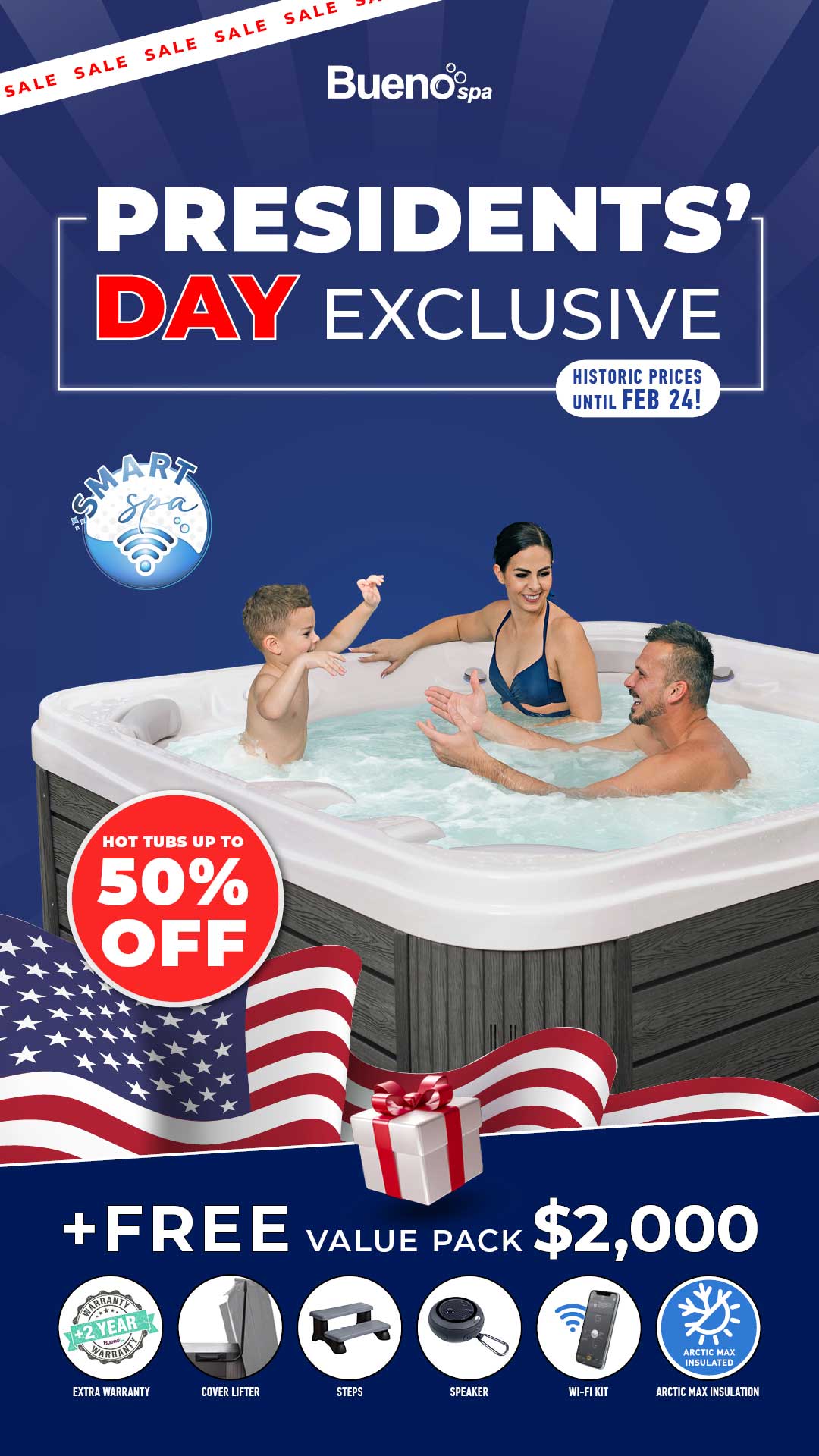 Buenospa hot tubs - Presidents' Day Sale